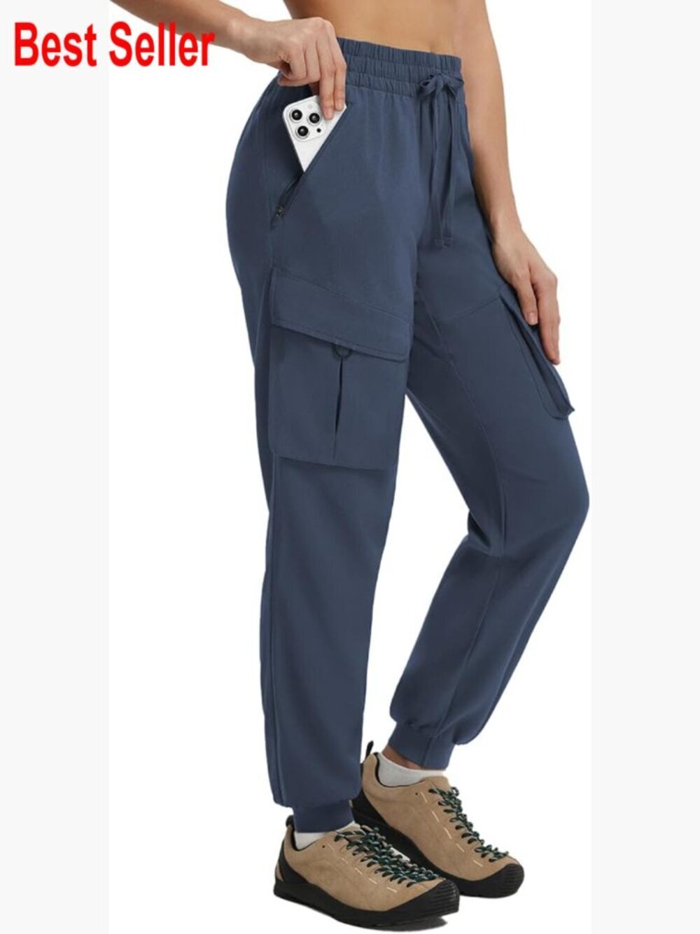Ripstop Hiking Pants with 6 Pockets Water Resistant Joggers Quick Dry